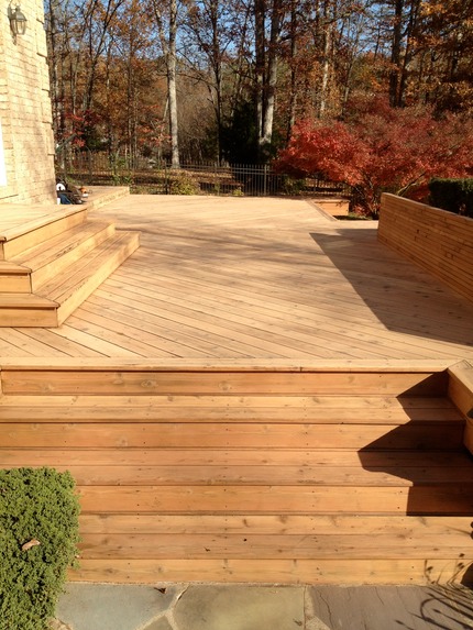 Marc’s on the Glass Redwood deck has been stripped and sanded, restored to original beauty in Chesterfield VA