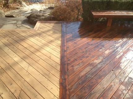 Marc’s on the Glass Wood deck and patio cleaning, stripping, sanding, staining with oil based seal in Chesterfield VA